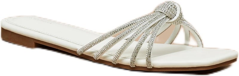 Flora Bella SX-Flora Bella Flora Bella Embellished Slip-On Sandals with Knot Detail - Image 1