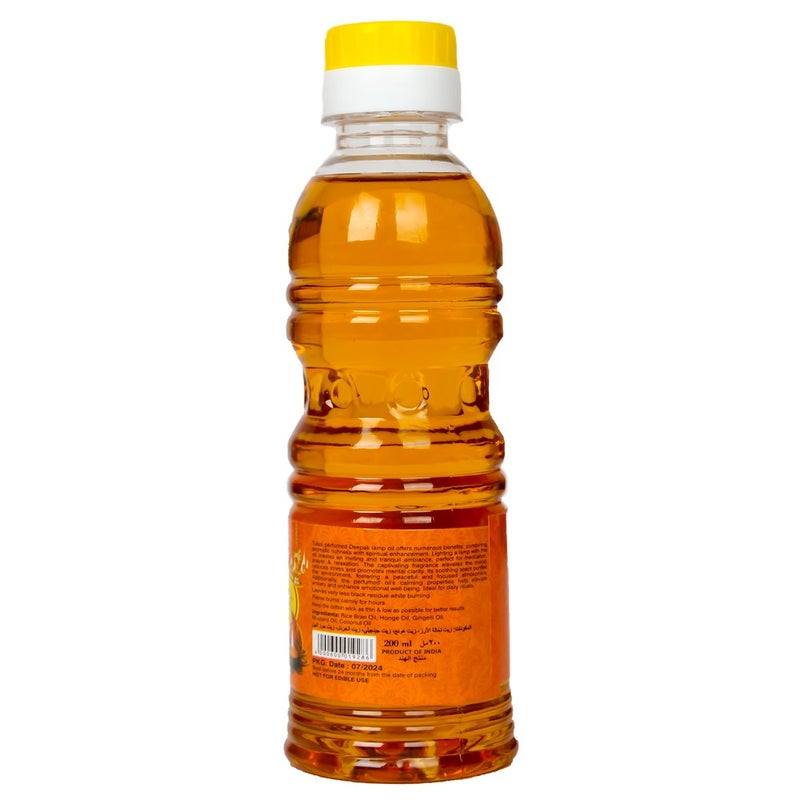 Tulasi Deepak Lamp Oil Puja Oil for Diya Lighting, Prayer & Religious Use, 200ml - Image 2