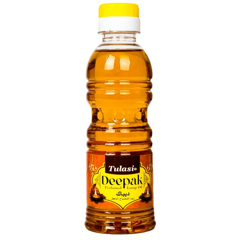 Tulasi Deepak Lamp Oil Puja Oil for Diya Lighting, Prayer & Religious Use, 200ml - Image 1