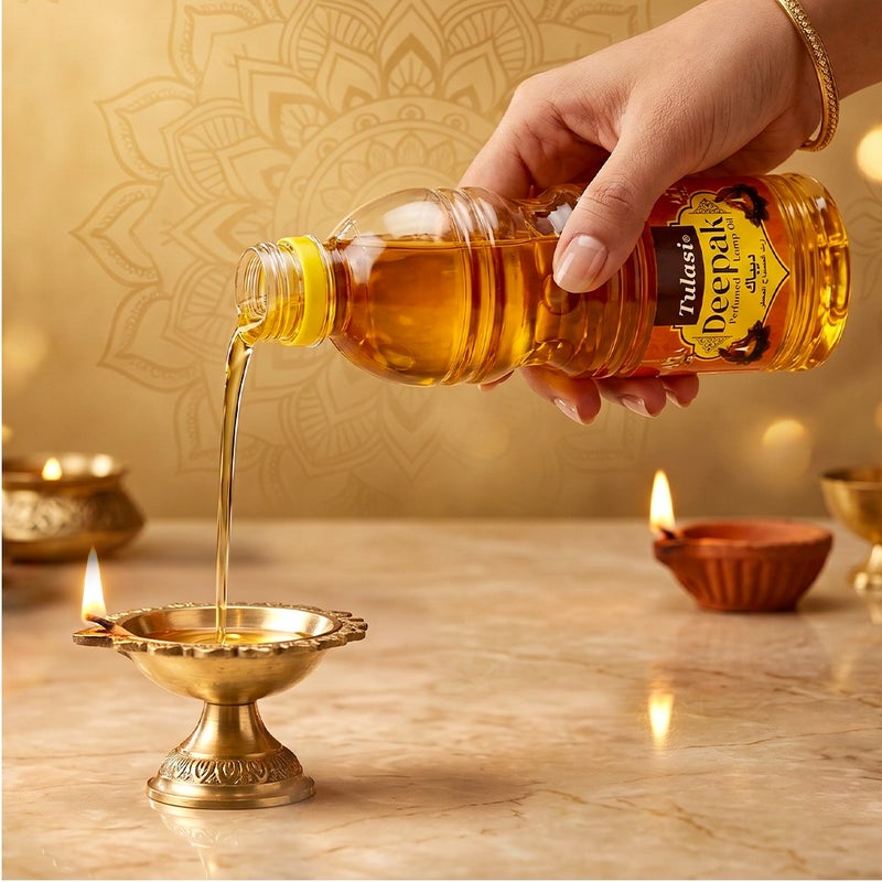 Tulasi Deepak Lamp Oil Puja Oil for Diya Lighting, Prayer & Religious Use, 200ml - Image 3