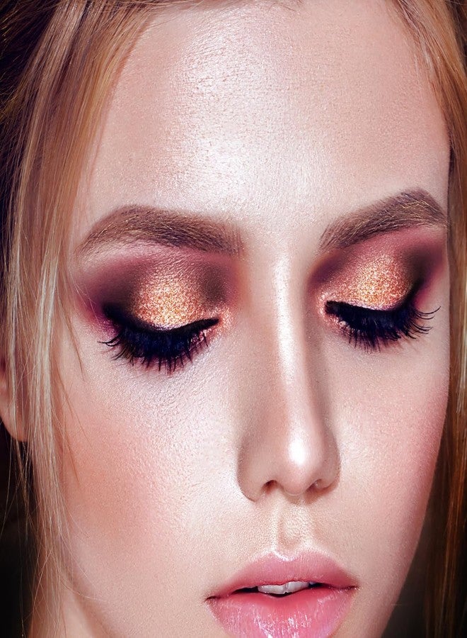 Sistar Glo Glitter Eyeshadow Ultra Glitter Rich Shine Stunning Application Day or Night Hydrating Finish (Rose Gold) - Image 3