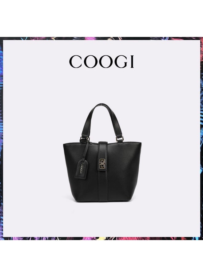 COOGI Women's Bag New Leather Large Capacity Fashionable Commuter Light Luxury Handbag Tote Bag - Image 1