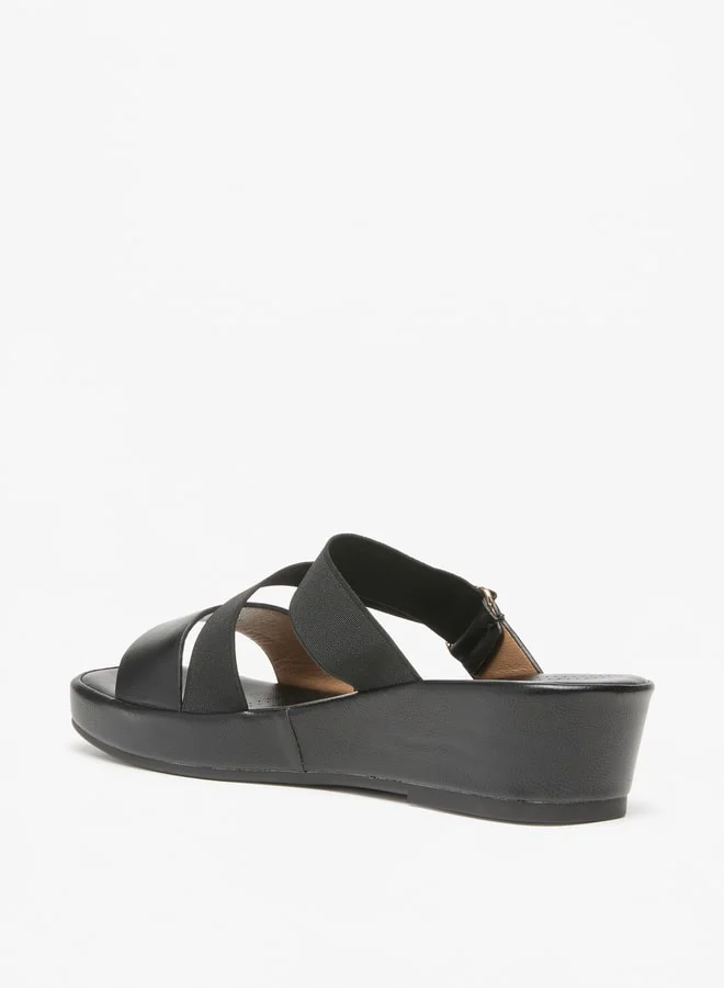 Flora Bella By Shoexpress Women's Solid Slip-On Wedge Heel Sandals