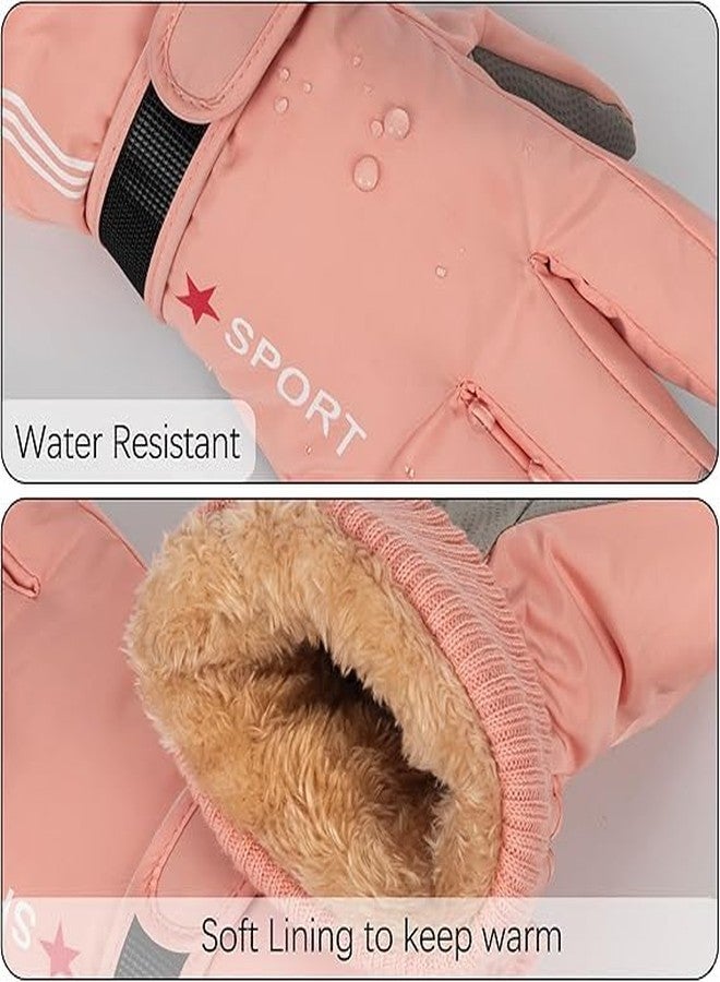 OVOY Kids-Winter-Ski-Snow-Warm-Gloves - Water-Windproof Cold Weather Cycling Snowboard Gloves for Boys Girls (for 5-10 Years) - Image 4