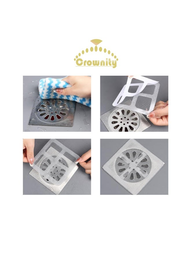 كرونايتي غطاء تصريف دش للاستعمال مرة واحدة - صفاية حمام لاصقة مضادة للانسداد 30 قطعة | مصيدة شعر مع فلتر مانع للانسداد وسداده تصريف فعّالة للحمام والمطبخ وغرفة الغسيل - Image 4