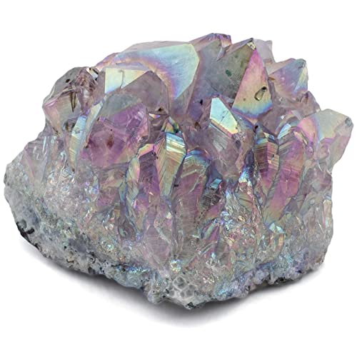 KALIFANO Angel Aura Amethyst Geode – Titanium-Bonded High-Energy Amatista for Reiki, Wicca, Crystal Decor & Metaphysical Gifts – Natural Crystals and Healing Stones (Family Owned) - Image 1