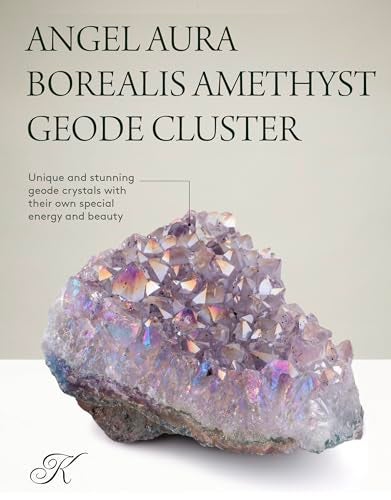 KALIFANO Angel Aura Amethyst Geode – Titanium-Bonded High-Energy Amatista for Reiki, Wicca, Crystal Decor & Metaphysical Gifts – Natural Crystals and Healing Stones (Family Owned) - Image 4