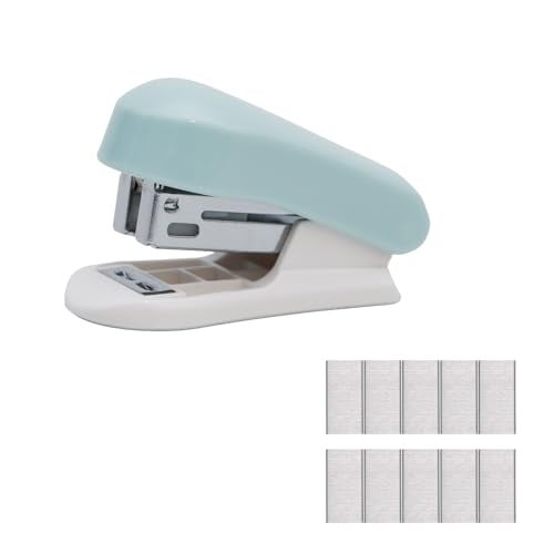 Lilaly 1 Pack Staplers for Desk Staplers, Blue Stapler, Miniature Stapler with Staples Staplers Office, Gift for Student or Office Use (Blue) - Image 1