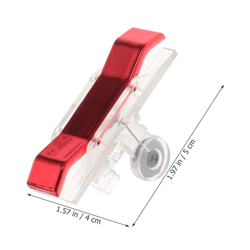 Uonlytech 2 Pairs Mobile Game Shortcut Button Metal Shooting Triggers with Stable Transparent Design High Responsive Aim Keys for Phone Gaming Includes Red and Silver Handles Enhances - Image 2