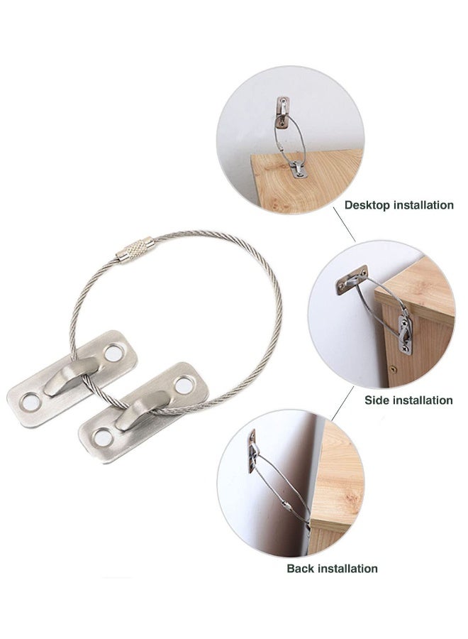 xicveiuz 6 Pack Furniture Anchors Kit for Baby Proofing, Furniture Straps Use to Prevent Falling and Anti Tip, Dresser Or Cabinet to Wall Anchors, 8in - Image 4