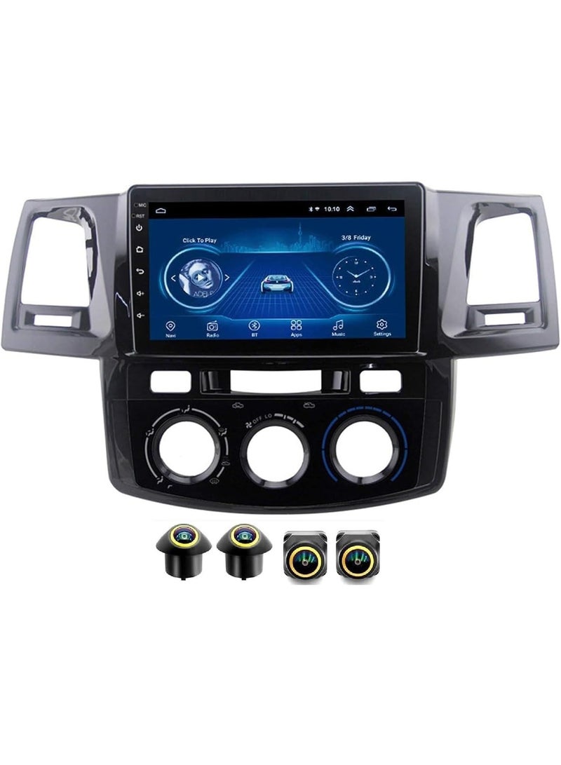 SHEZA STAR Android Car Stereo for Toyota Fortuner 2008-2015 4GB RAM 64GB ROM Support Carplay, M-Link Wi-Fi BT, Radio GPS, 9 Inch IPS.QLED, Screen with 360D Camera Included - Image 1