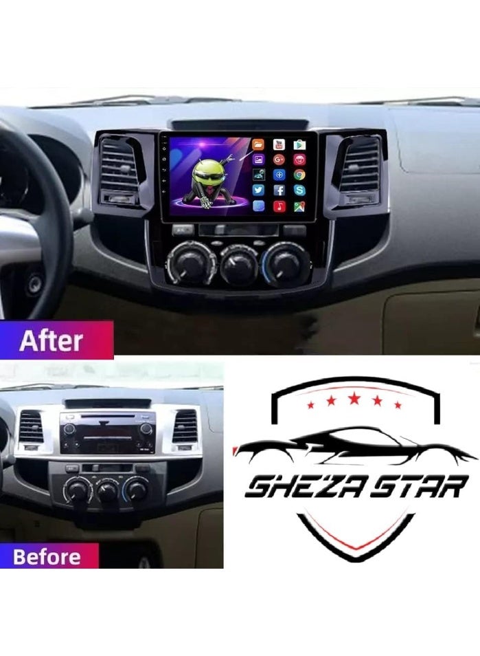 SHEZA STAR Android Car Stereo for Toyota Fortuner 2008-2015 4GB RAM 64GB ROM Support Carplay, M-Link Wi-Fi BT, Radio GPS, 9 Inch IPS.QLED, Screen with 360D Camera Included - Image 2