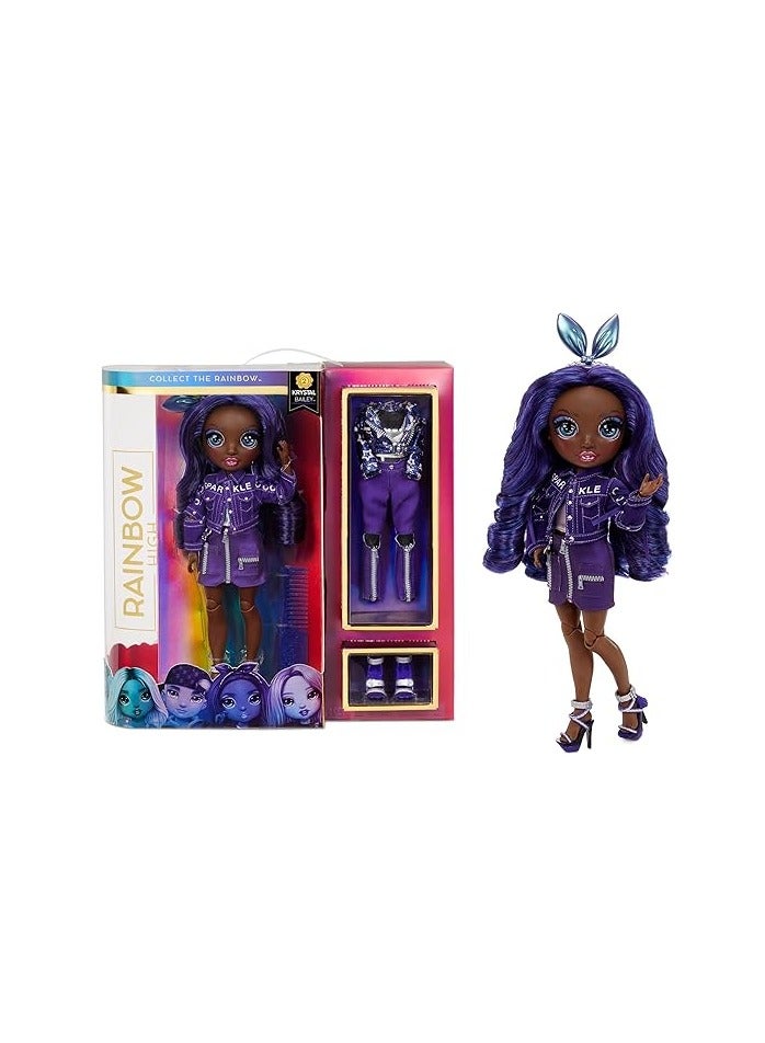 RAINBOW HIGH Fashion Doll Indigo Krystal Bailey  | Material : Plastic | Katze Animal Theme | Bold Fashions | Fashion Dolls | Age Group : 6-12 Years - Image 1