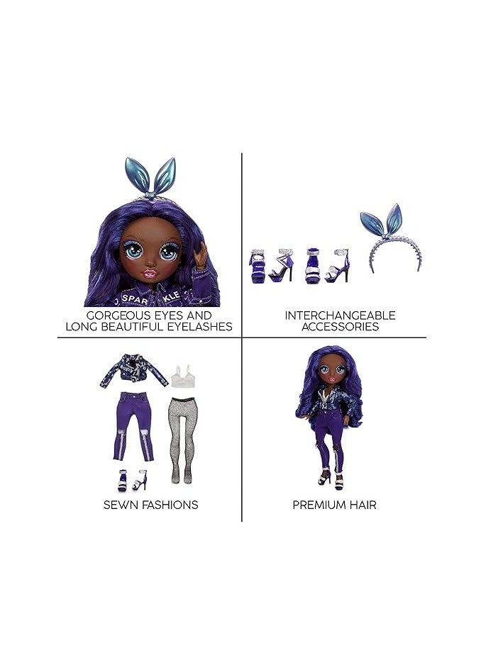 RAINBOW HIGH Fashion Doll Indigo Krystal Bailey  | Material : Plastic | Katze Animal Theme | Bold Fashions | Fashion Dolls | Age Group : 6-12 Years - Image 5