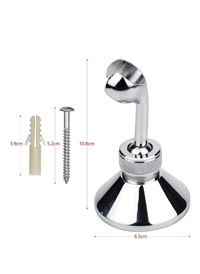 Shower Head Holder, Adjustable Removable Shower Wall Bracket Zinc Alloy Bathroom Shower Wand Wall Mounted Bracket with Screw for Standard Handheld Shower Hose - Image 2