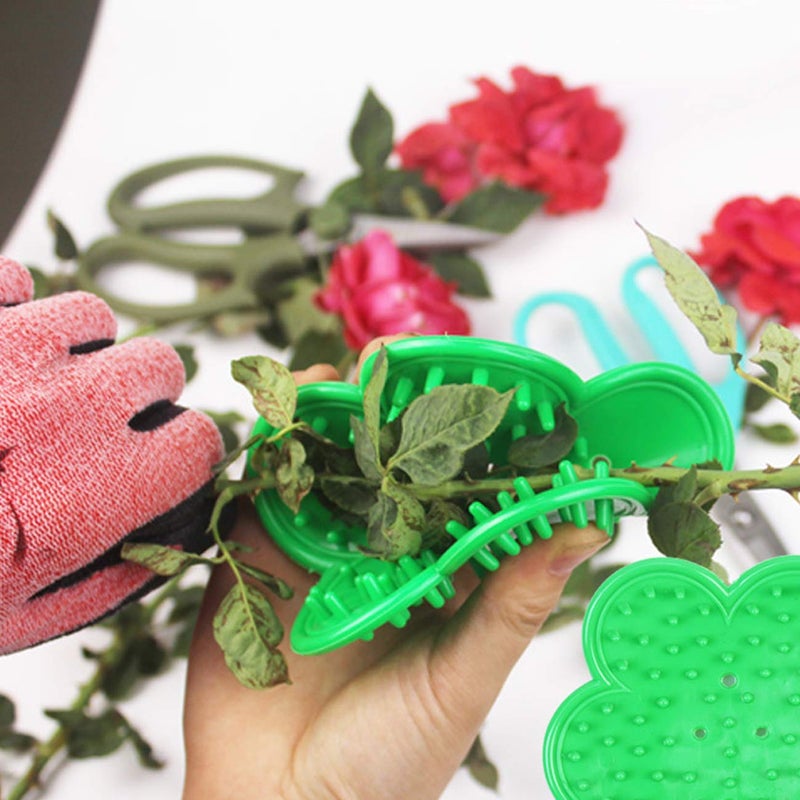 TIHOOD 3PCS Professional Rose Leaf Thorn Stripper Kit Stripping Tool Thorn Remover for Roses & Garden Glove (2 kinds of rose leaf thorn strippers+1 pair glove) - Image 3