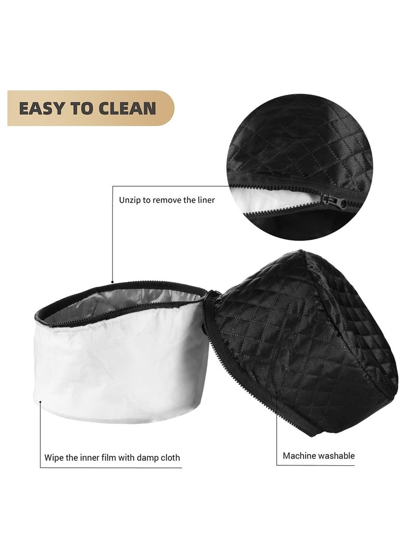 Halamine Hair Steamer, Heat Cap, Hair Drying Hoods Steamer for Deep Conditioning Hair Care with 10-Level Temperature Control,  Electric Thermal Cap, Black  - Image 3