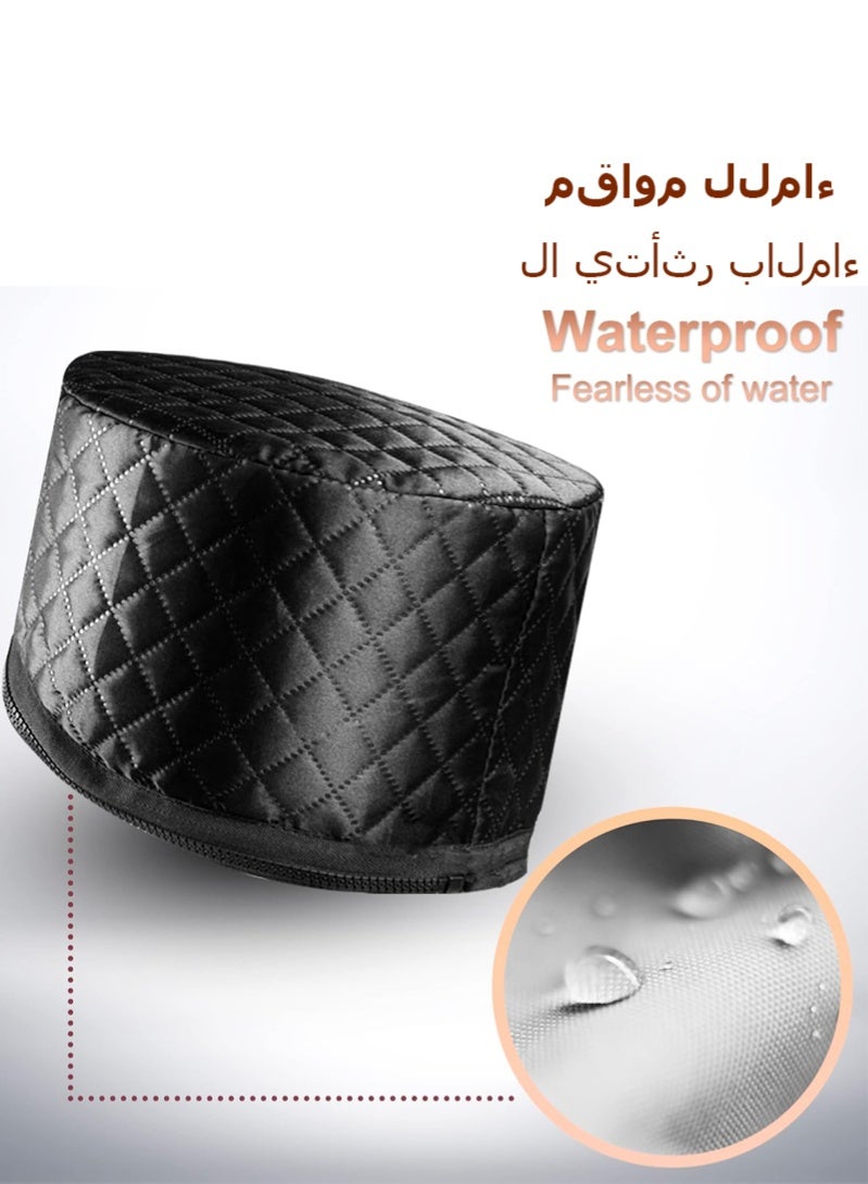 Halamine Hair Steamer, Heat Cap, Hair Drying Hoods Steamer for Deep Conditioning Hair Care with 10-Level Temperature Control,  Electric Thermal Cap, Black - Image 5