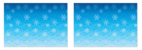 Beistle Snowflake Wall Backdrops 4 x 30 Pack of 2 Photo Backdrop Easy to Adhere Wall Covering Party Decor Winter Backdrop Winter Wonderland Snowflakes Ice Holiday Scene - Image 1