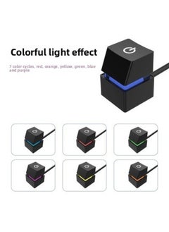 Computer Desktop Switch Button Internet Cafe Desktop Power Supply Startup Button Home External Button Extension Cable-Color:Color 4m+1 Shunt Line