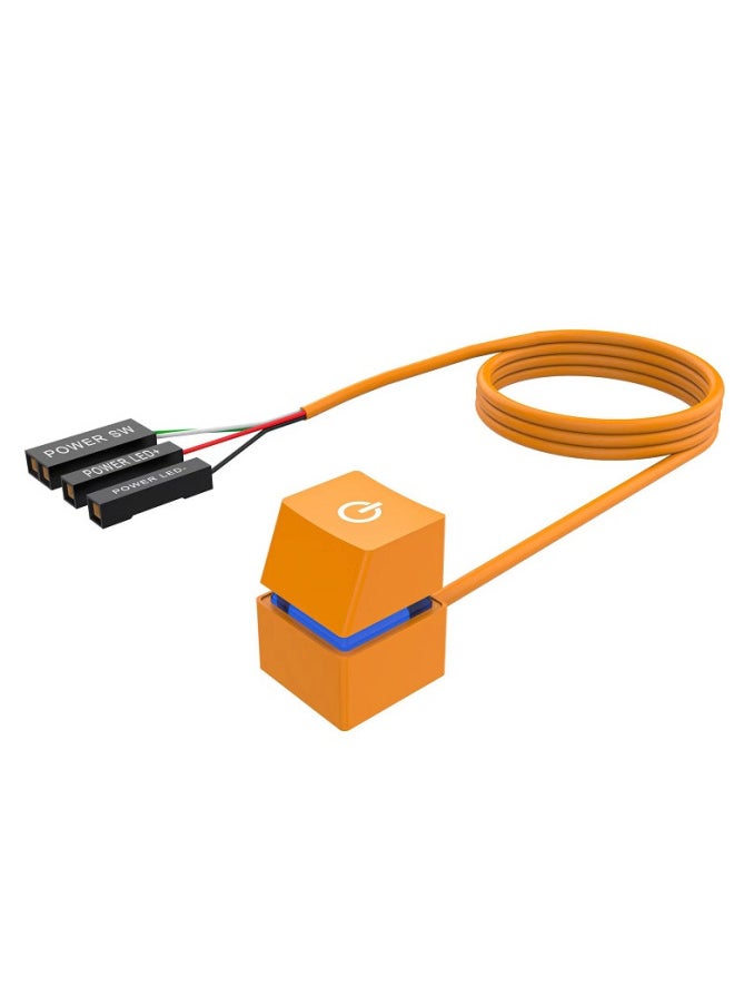 Generic - Computer Desktop Switch Button Internet Cafe Desktop Power Supply Startup Button Home External Button Extension Cable-Color:Color 4m+1 Shunt Line - Image 1