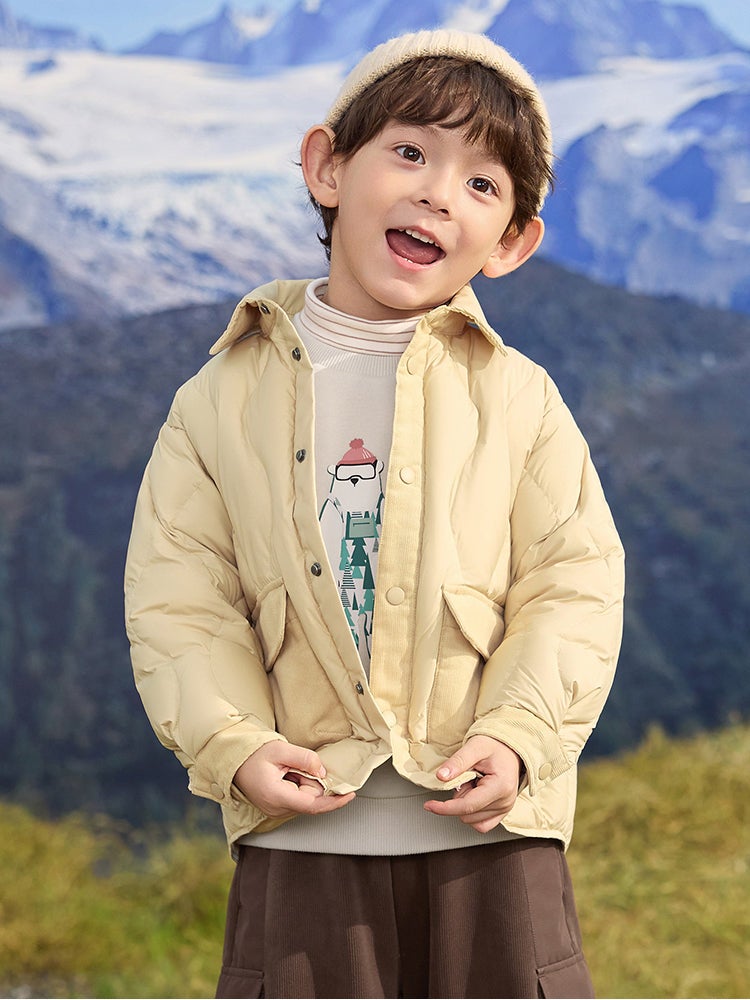 بالابالا معطف شتوي بلون موحد للأولاد - Image 2