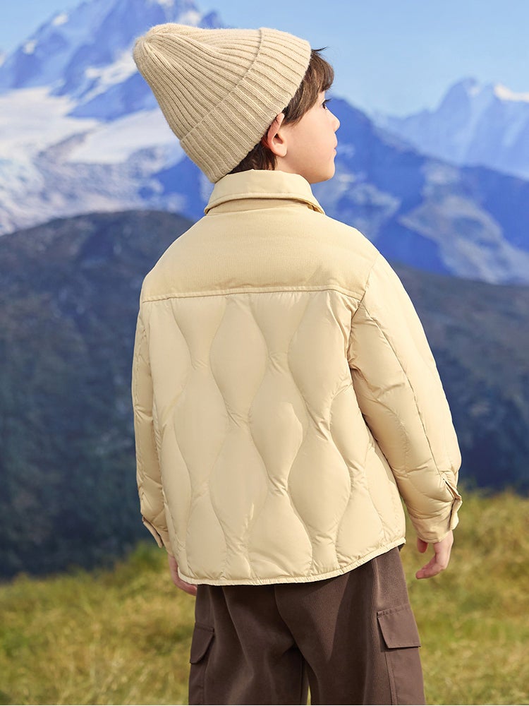 بالابالا معطف شتوي بلون موحد للأولاد - Image 3