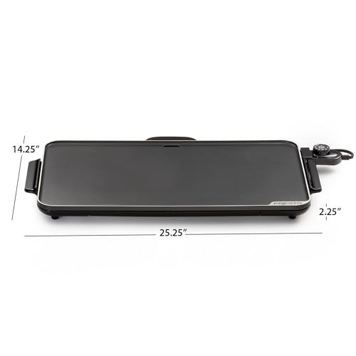Presto! Presto 07072 22-Inch Extra Large Griddle, 22"x 13", Low Profile Design, Ceramic Nonstick, Black - Image 2