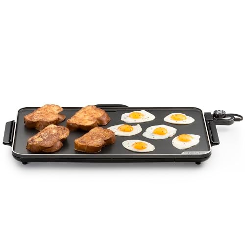 Presto! Presto 07072 22-Inch Extra Large Griddle, 22"x 13", Low Profile Design, Ceramic Nonstick, Black - Image 5