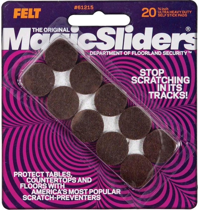 Magic Sliders 61215 - 3/4 Inch Round 20 Pack Adhesive Sliding Discs for Furniture Protection - Image 3