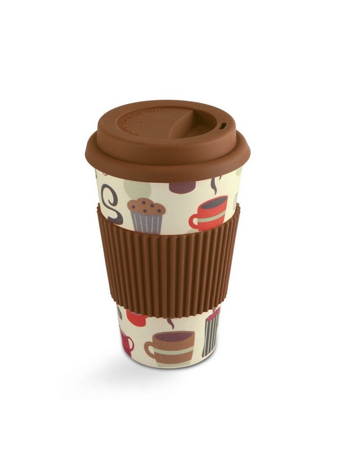 Freelance Freelance Bamboo Fibre Eco Travel Mug, Water Tumbler, Tea Coffee Cup, 400 ml, Multicolor  - Image 2