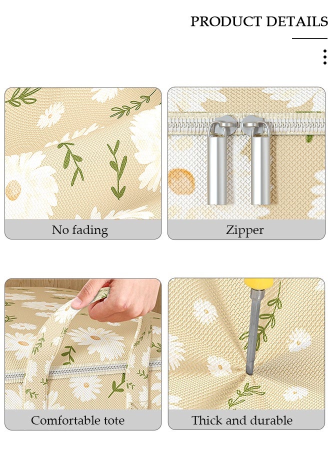 DUNISO 3PCS Wardrobe Clothes Organizer Foldable Closet Storage Organizer for Clothes Jeans Washable Closet Storage Boxes Storage Basket with Carrying Handles Cube Storage Bin for Home Bedroom Office - Image 3