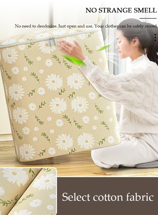 DUNISO 3PCS Wardrobe Clothes Organizer Foldable Closet Storage Organizer for Clothes Jeans Washable Closet Storage Boxes Storage Basket with Carrying Handles Cube Storage Bin for Home Bedroom Office - Image 4