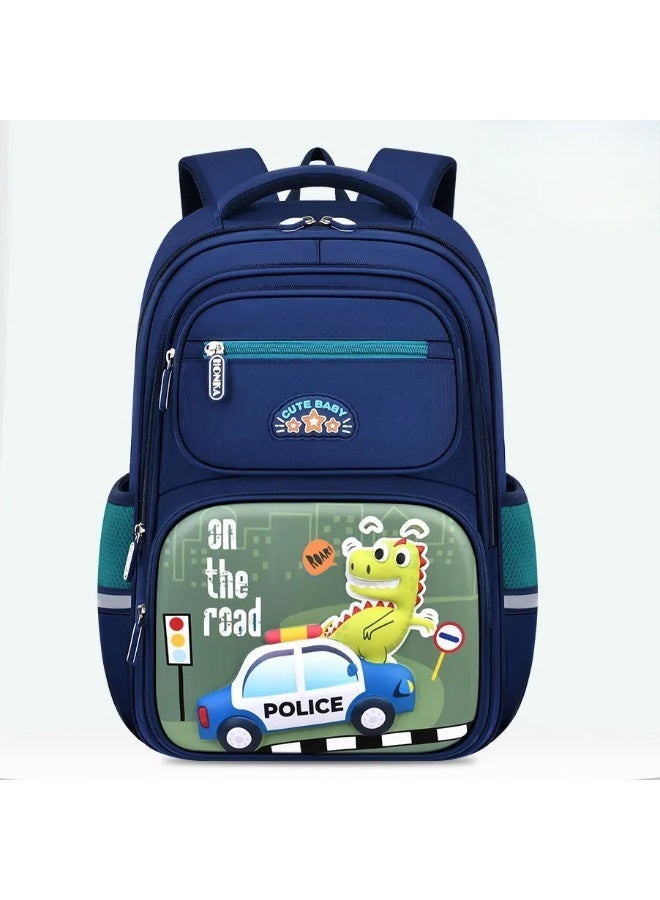 Boys School Backpack Car 8-11 Years Waterproof Large Capacity Spine-Protective Wear-Resistant Breathable School Supplies - Image 1