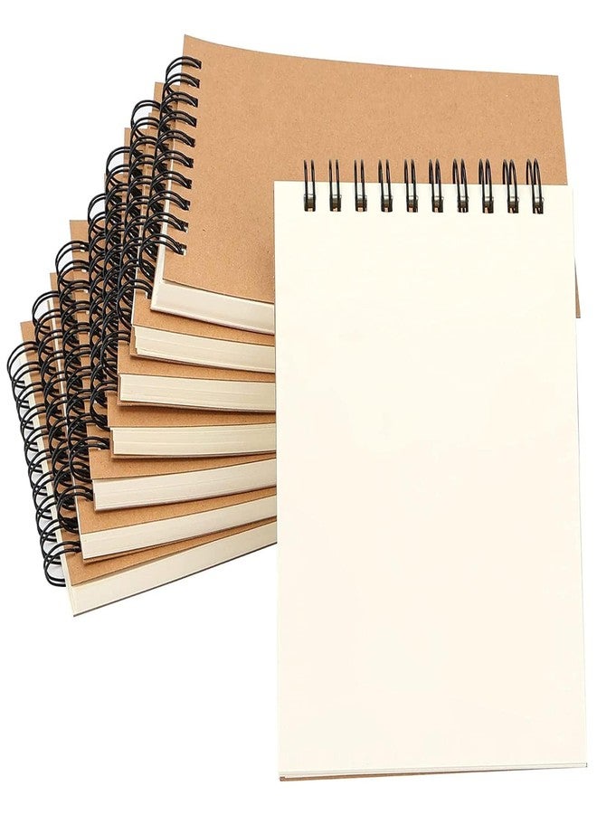 HAKACC Notebook A6 Blank, 8 Pieces Spiral Pad Small, 80 Sheets Per Pad, Blank Paper Notebook Tearable for School Office Kids Gift - Image 1