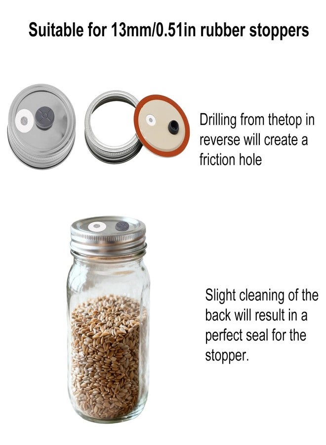 Sinbana 100pcs Self-Healing Injection Ports, Mushroom Growing Supplies & 100pcs Synthetic Filter Sticker for Spawn Bags & Jar Lids - Image 5