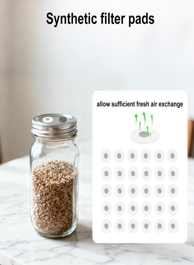 Sinbana 100pcs Self-Healing Injection Ports, Mushroom Growing Supplies & 100pcs Synthetic Filter Sticker for Spawn Bags & Jar Lids - Image 4