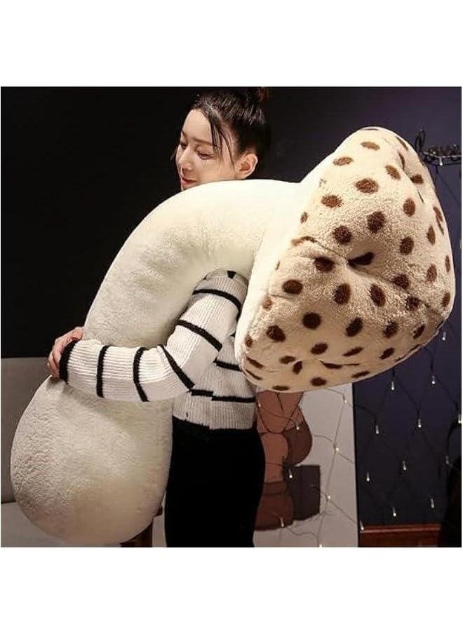 Mushroom Body Pillow, Shaped Stuffed Long Cute Plush Pillowcase Decor (Gray, 31.5in)  - Image 4