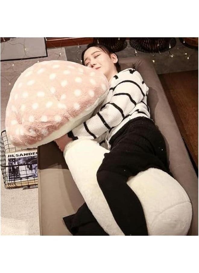 Mushroom Body Pillow, Shaped Stuffed Long Cute Plush Pillowcase Decor (Gray, 31.5in)  - Image 3