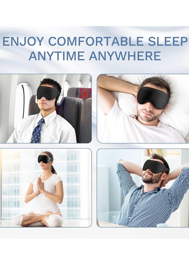 Block Out Light Eye Sleep Mask, 3D Deep Contoured Eyes,with Adjustable Straps for Sleeping Travel Home Nap Rest Women Men - Image 5
