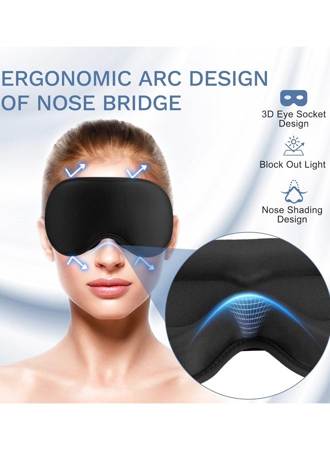 Block Out Light Eye Sleep Mask, 3D Deep Contoured Eyes,with Adjustable Straps for Sleeping Travel Home Nap Rest Women Men - Image 4