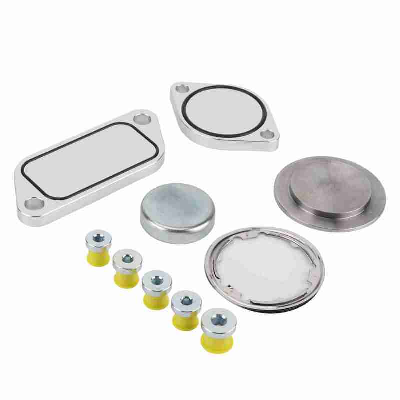Egr Plug Kit: 5pcs Aluminium Alloy Gaskets 5pcs Rubber Plugs - Durable Cnc Laser Cut High Reliability Components For Isx 15 Cm2250 Cm2350 Engines In Peterbilt Mack Freightliner Trucks - Image 1