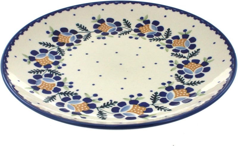 Blue Rose Pottery Blue Rose Polish Pottery Sunflower Dinner Plate - Image 1