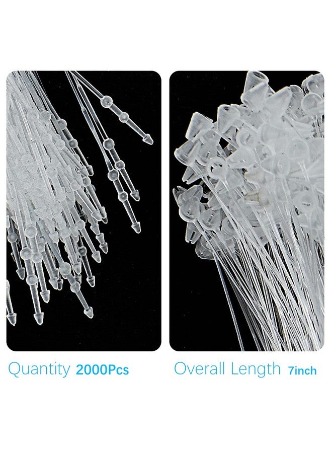 Renashed 2000Pcs Plastic Fastener Hang Tag Snap Lock Pin Security Loop Clothing Price Tags Pins Easy to Tie for Retail Store (7inch) - Image 4