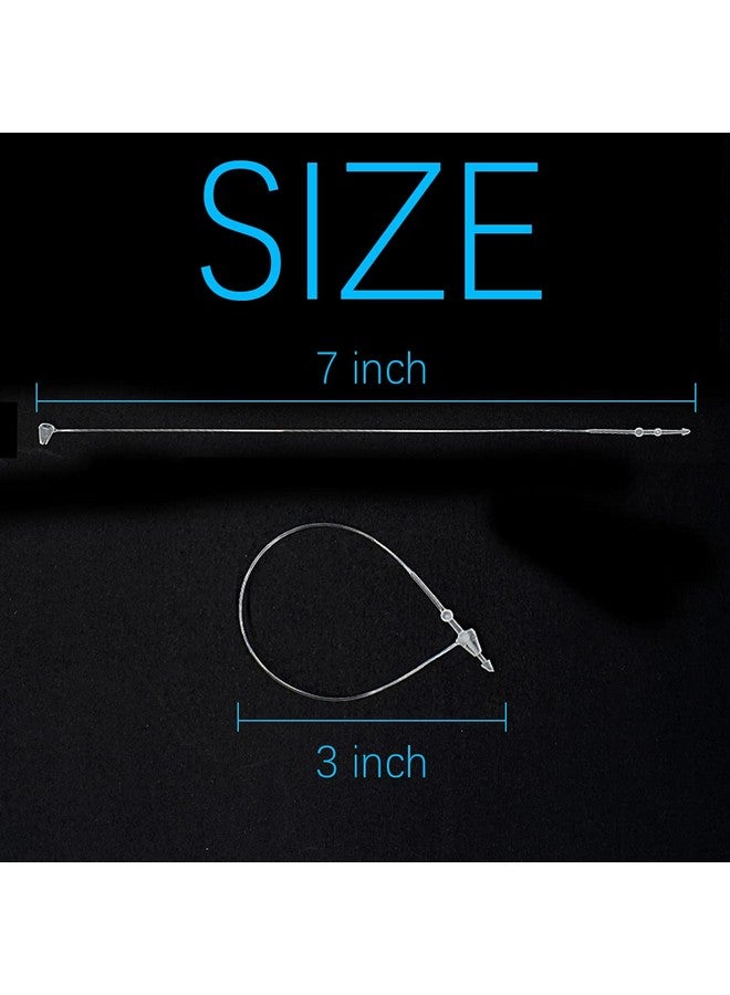 Renashed 2000Pcs Plastic Fastener Hang Tag Snap Lock Pin Security Loop Clothing Price Tags Pins Easy to Tie for Retail Store (7inch) - Image 2