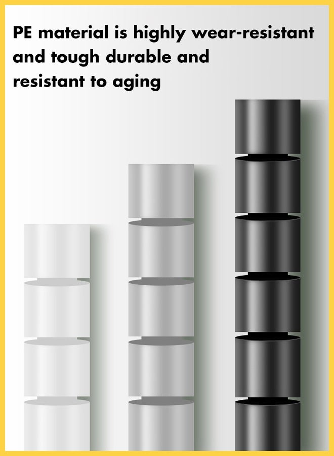 CHOWROAD 3mx28mm- Coiled Tube Cable Sleeve , Black - Flexible Cable Organizer for Home Office, TV, PC, and Car, Durable Wire Management Sleeve for HDMI, USB, Power Cords,  comes with a cable management clip（Black） - Image 5