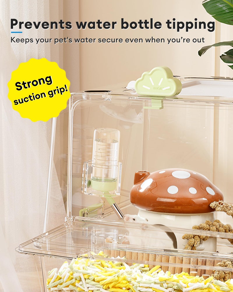 BUCATSTATE Hamster Water Bottles Holder with Magnetic, Drop-Resistant Water Bottle Stand with Adjustable Height, Fits Bottles up to Dia 2 inches, for Hamsters Small Pets (Only Water Bottle Holder) - Image 4