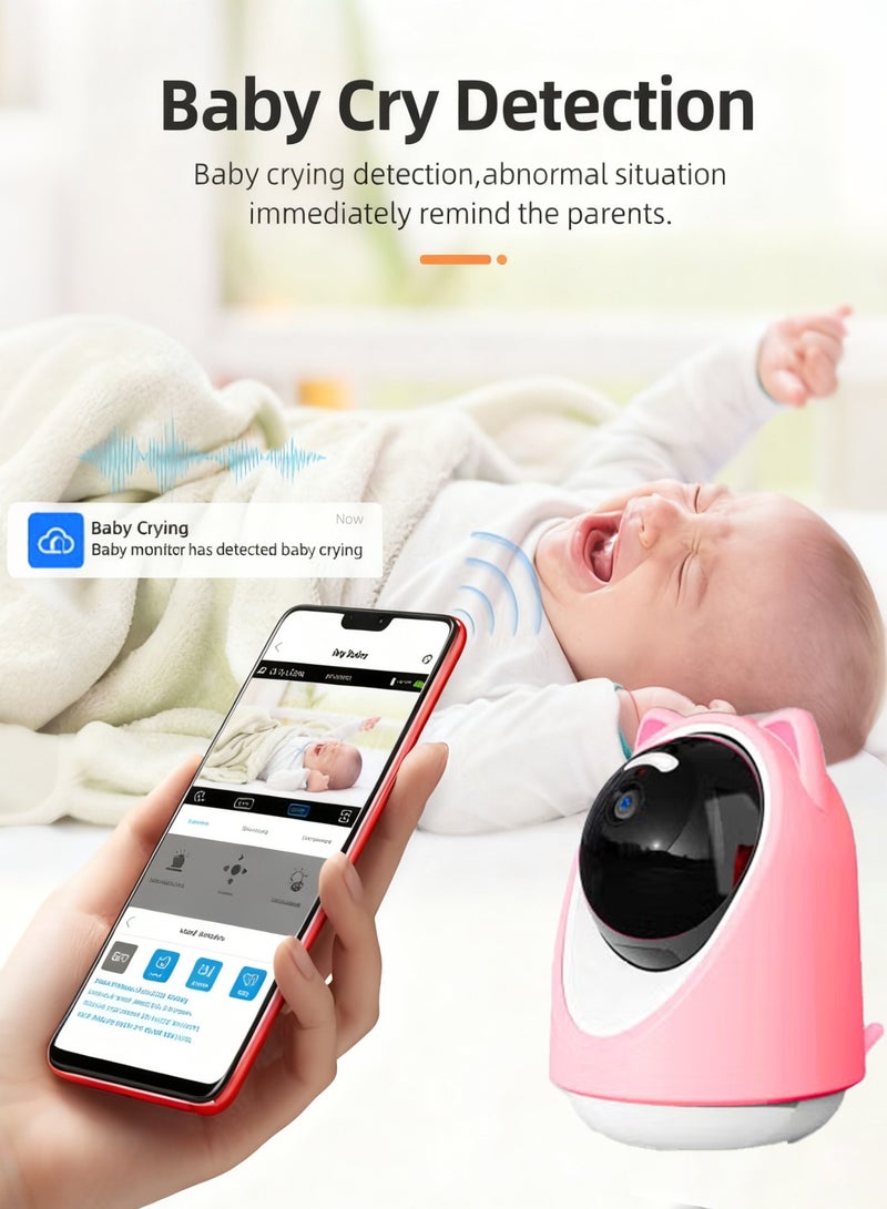 ليتينج جهاز مراقبة الأطفال اللاسلكي مع شاشة LCD ورؤية ليلية ومستشعر درجة الحرارة - Image 2