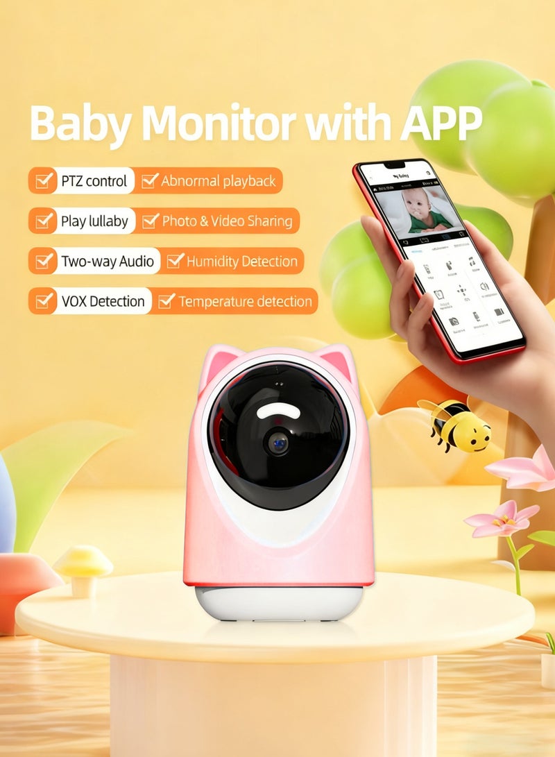 ليتينج جهاز مراقبة الأطفال اللاسلكي مع شاشة LCD ورؤية ليلية ومستشعر درجة الحرارة - Image 4