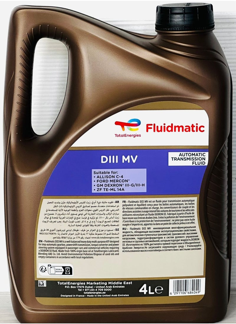 TOTAL Automatic Transmission Fluid Dexron3 4Ltr  - Image 2